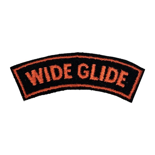 Vintage Harley Davidson Motorcycles Wide Glide Rocker Jacket Patch Biker 4"