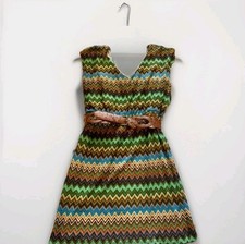 Striped Dress With Belt Size 6