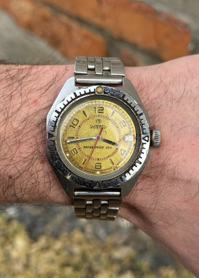 Vintage Vostok Amphibia Mechanical Watch Soviet Diver 200m ussr - Serviced!