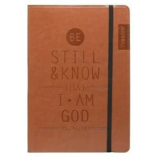 Christian Art Gifts Tan Faux Leather Journal, Be Still and Know - Psa (Hardback)