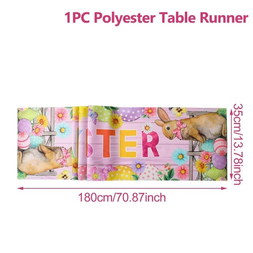 Easter Bunny Polyester Table Runner - Foto 7 di 14