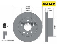 2 St. Bremsscheibe Pro Textar 92284303 FüR Fiat Ducato Bus