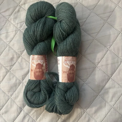 Mirasol Sulka Legato Yarn 2 Skeins Spruce 40 Extrafine Merino Alpaca Silk 500m - product listing photo