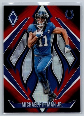 2024 panini phoenix football michael pittman jr. red fade 16/299 #109