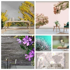 3D Floral Background Self-adhesive Wallpaper Removable Wallpaper Wall Mural