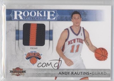 2010 Panini Threads Rookie Collection Materials Prime 38/50 Andy Rautins RC 0u4