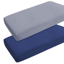 Pack and Play Sheets Boy Girl, 2 Pack Portable Playard Sheet Fits for Graco Pack