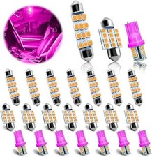 24pcs Led Interior Replacement Bulbs Interior Car Lights Dome Li Color Pink 24pcs Led Interior Replacement Bulbs Interior Car Lights Dome Li Color Pink