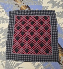 Vintage Gianni Versace Silk Hand Rolled Handkerchief Pocket Square Italy 16"