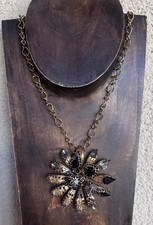 New Erickson Beamon Black Rhinestone Flower P...