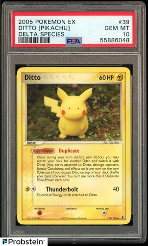 2005 Pokemon EX Delta Species #39 Ditto Pikachu PSA 10 GEM MINT