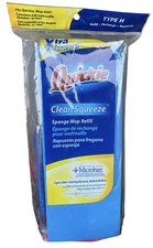 Quickie Clean Squeeze Type H Sponge Mop Refill Head #047 Microban Blue
