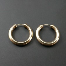 9ct Yellow Gold 375 Hoop Earrings