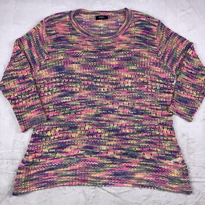 Women Klass Knit Top 3/4 Sleeve XL Acrylic Blend Multicolour