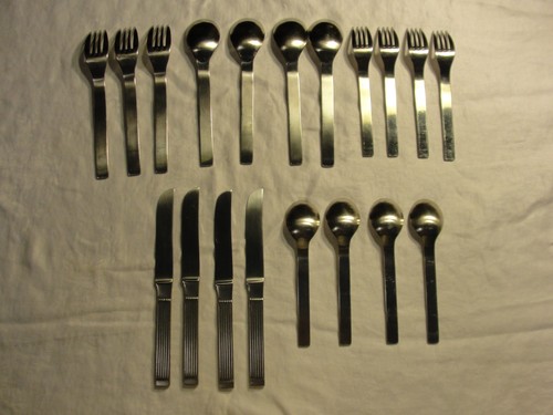 23 Pcs. Dansk Thebe Stainless Steel Flatware Forks Spoons Knives - Picture 3 of 10