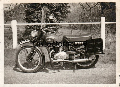#ad 1952 Villiers Engine Motorcycle With panniers Photo 4x3 inch GBP 14.00