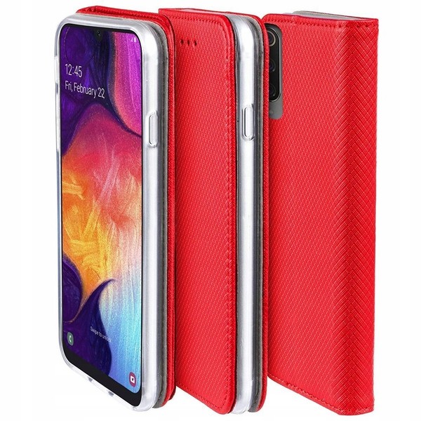 SchutzhüLle FüR Samsung Galaxy A42 5G, MagnethüLle Smart Book RED + Glas-image