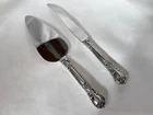 Gorham Sterling Silver Handle Cake Server Knife Set Chantilly Style Vintage
