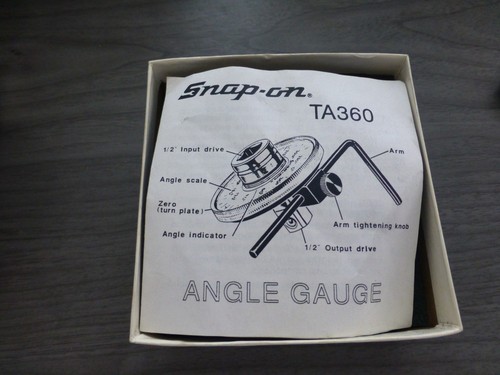 -NOS- Snap-On Tools 1/2" Drive Torque Angle Gauge Model #TA360 USA - Picture 3 of 5