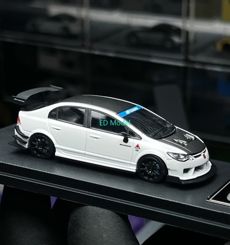 BN MT 1:64 White JDM Civic Type R FD2 Spoon Sports Model Diecast Metal Car - Picture 2 of 17