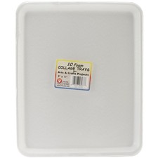 Hygloss Foam Collage Trays 10/Pkg-9"X11"