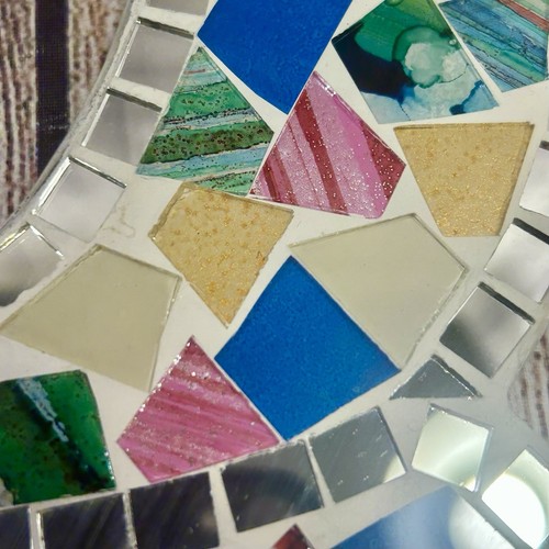 The Beachcomers Mosaic Mulitcolor Square "LOVE" Plaque - Modern Vintage - Sheik - Picture 7 of 15