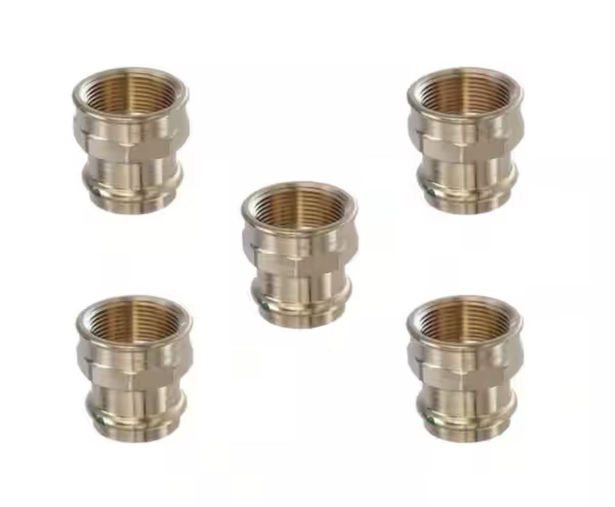 5-Pack Viega ProPress 1-1/4’’ x 1-1/4’’ Px FPT Bronze Adapters 79350