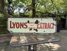 Vintage ‘Lyon’s Coffee And Chicory Extract’ Enamel Sign