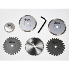 Sägeblatt Set 6 tlg. HSS Hartmetall Diamanttrennblatt für Mini Handkreissäge