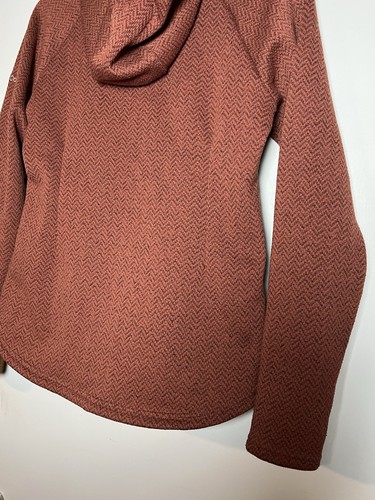 Columbia Burgundy/Rust Quarter Snap Sweater Fleece Pullover Jacket Womens Size M - Picture 9 of 13