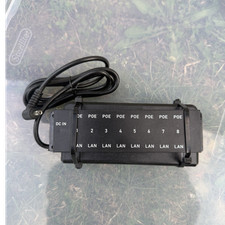 8 port POE power injector 48V 2.5A AC/DC  Bar...