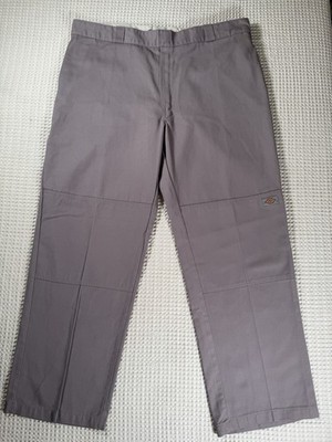 Dickies Loose Fit Double Knee Work Pants 42x32 Gray 65/35 Poly Cotton