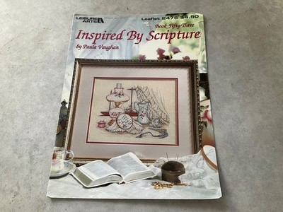 Leisure Arts Paula Vaughan INSPIRIERT VON DER SCHRIFT Kreuzstich Faltblatt 2475