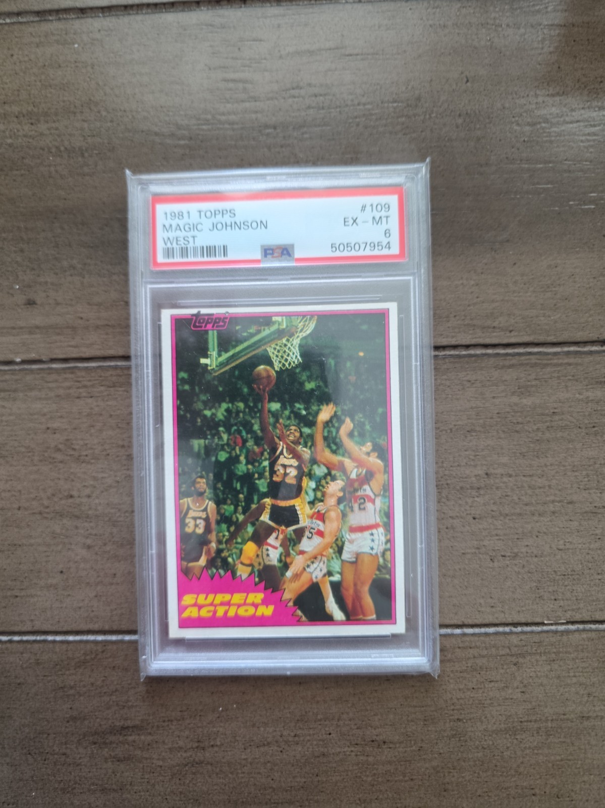 1981-82 Topps Magic Johnson #109W PSA 6!