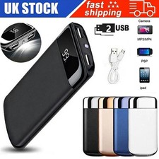 20000mAh Portable Power Bank 2 USB Charger Battery Pack For Mobile Phone Fast