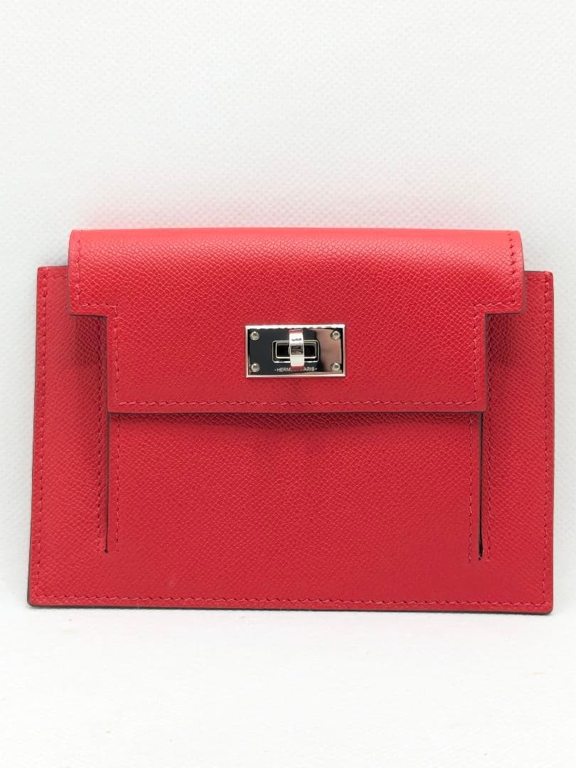 Authentic Hermès Kelly Compact Coin Case Wallet in Vauvert Leather image 2