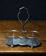 Vintage W&H Sheffield Bottle Stand Warranted Hard Soldered Silver Plate