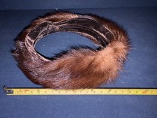 Vintage 1940s Authenic Fur Chignon Hat for Updo or Bun