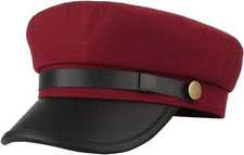 Chauffeur Hat for Men Women, Classic Vintage Captain Hat Newsboy Cap Costume Hat