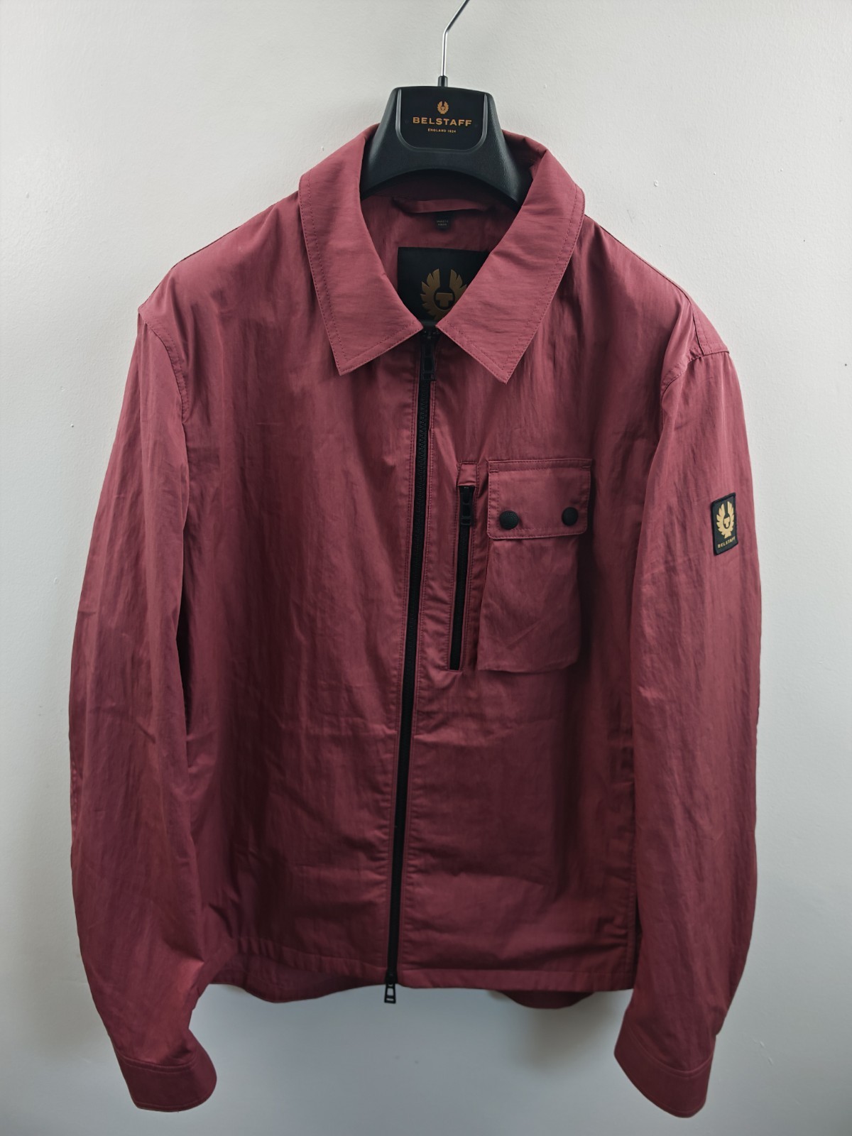 Belstaff Rail Overshirt Lightweight Jacket Mulberry Pink Cotton Blend Size Large image 2