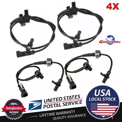 US 4Pc ABS Wheel Speed Sensor Fit Chevy Silverado GMC Sierra 1500 4.3L 5.3L 6.2L