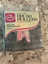 Vintage 1977 Goody Spiral Ball Tip Brush Rollers 14 Count Medium Sealed 9581/2