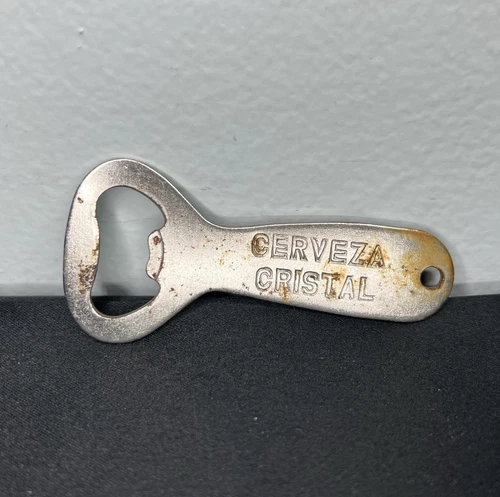 复古 Cerveza Cristal 开瓶器银色 3 英寸旅行家用船车露营 *缺陷 * - 第 1 张/共 14 张