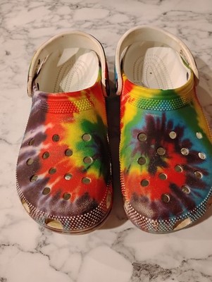 UsedGood - Crocs Unisex Classic Clog, Ballerina Tie-Dye, Mens 9 / Womens 11