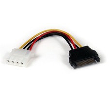 StarTech.com 6in SATA to LP4 Power Cable Adapter - F/M - 6 inch, Black
