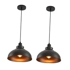 Pendant Lighting Vintage Industrial Fixtures, Farmhouse Black Pendant Light