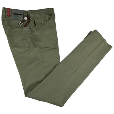 NEW TRAMAROSSA GREEN COTTON EA JEANS US 31 - EU 47 JTS268A