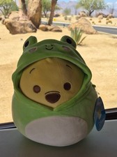 Squishmallows Kellytoy Plush Disney Winnie the Pooh in Wendy the Frog Costume 8"