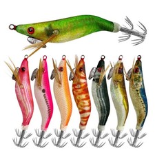 hrimp Lure Baits Saltwater Cuttlefish Hook Glow Squid Jig