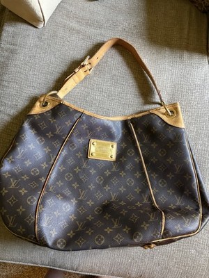 Louis Vuitton Monogram Galleria PM Shoulder Bag Brown